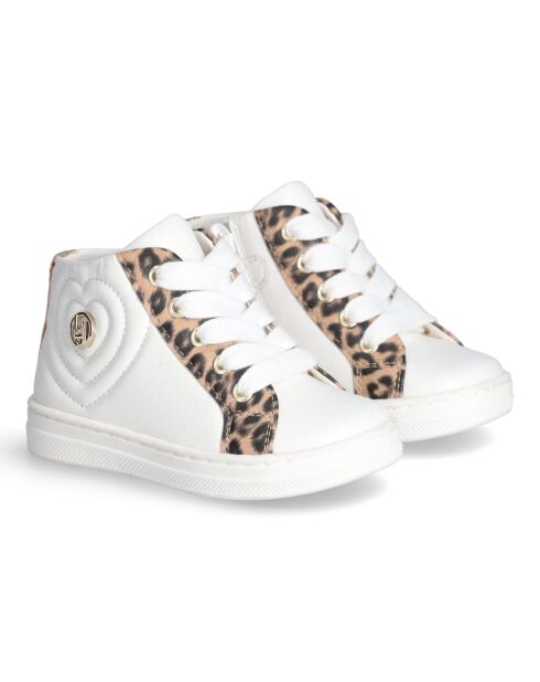 Sneakers Anastasia blanc/leopard/doré